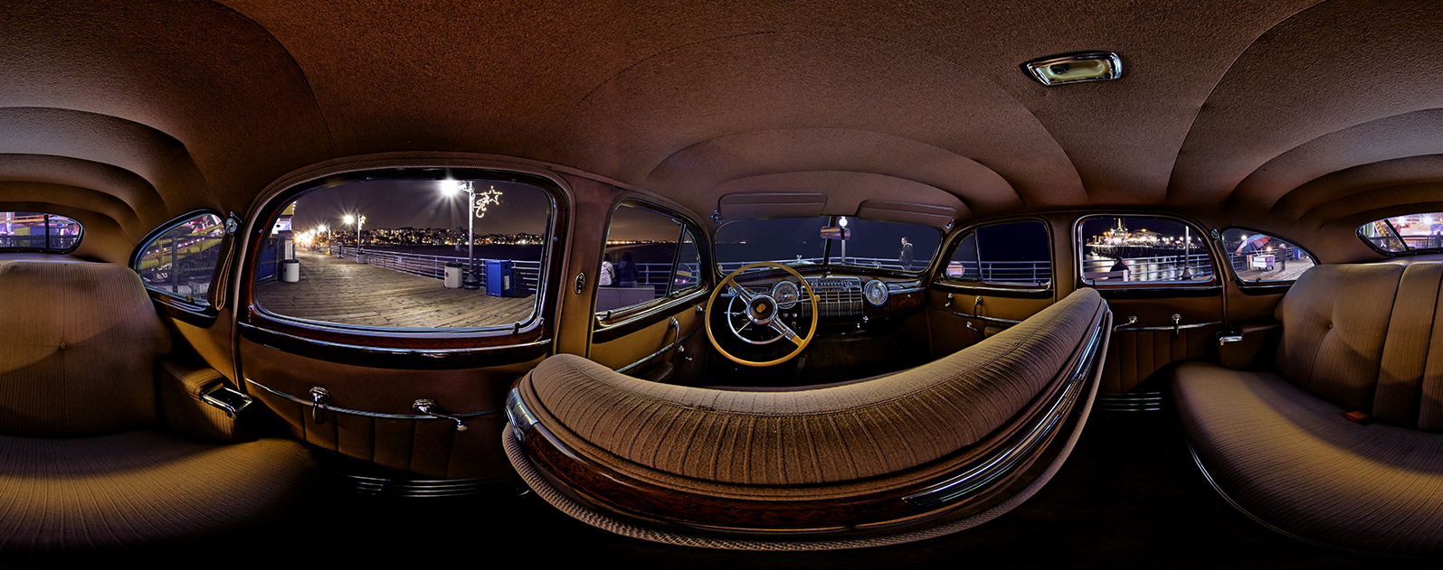 1941 Cadillac on Santa Monica Pier